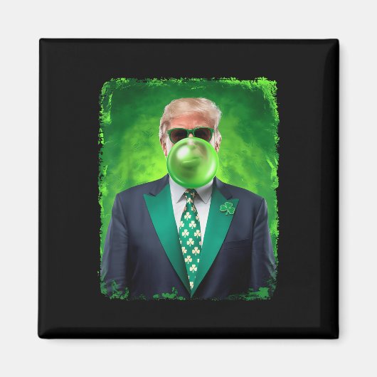 St patricks dayトランプ第47代総吹統 マグネット (正面)