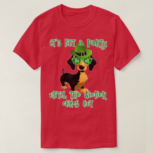 St patricks dayドッグダッシュンドウィナービールギフト tシャツ (デザイン正面)