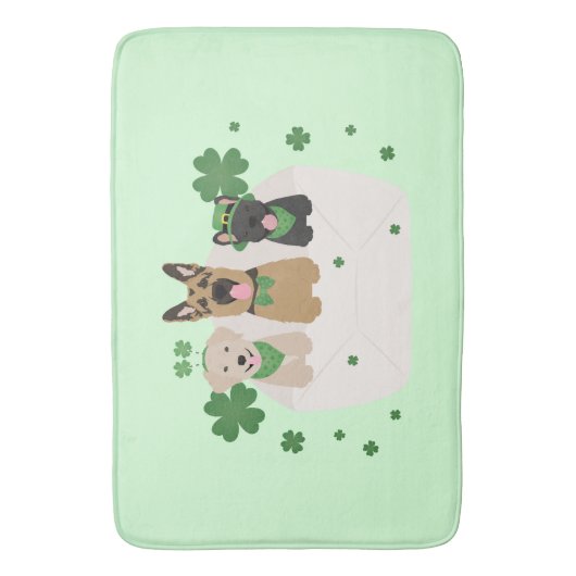 St patricks dayドッグメール バスマット (正面縦)