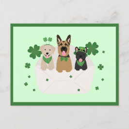 St patricks dayドッグメール ポストカード