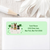 St patricks dayドッグメール ラベル (インサイチュ)