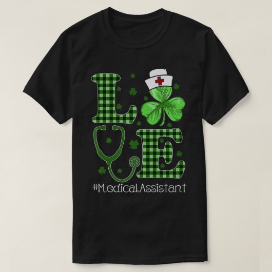 St patricks dayナース・医療アシスタント・プレミウ tシャツ (デザイン正面)