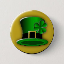 St patricks dayハットラウンドボタン
