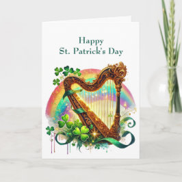 St patricks dayハープイラストレーション シーズンカード