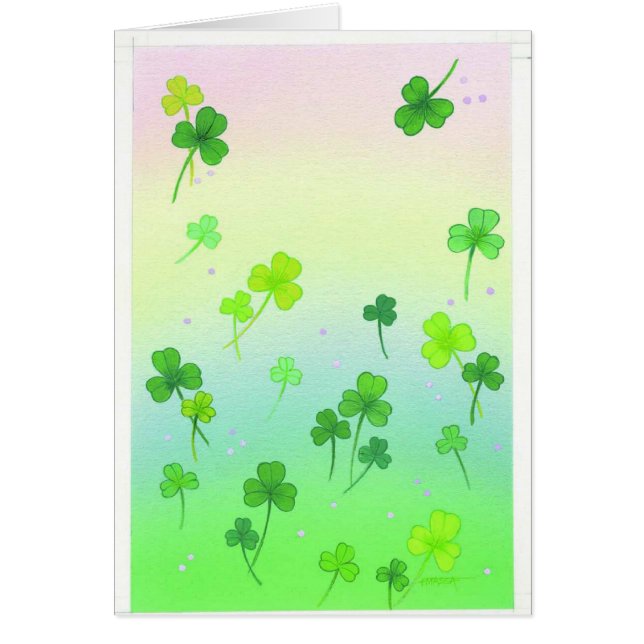 St. Patricks Dayパステルカスタマイズ可能なカード (正面)