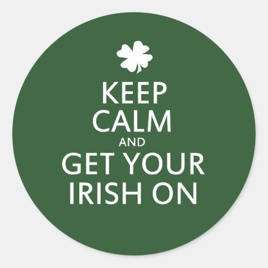 St patricks dayパロディ ラウンドシール (正面)