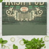 st patricks dayパーソナライズされたアイリッシュパブおもしろい キッチンタオル (折り畳み)