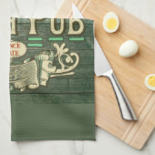 st patricks dayパーソナライズされたアイリッシュパブおもしろい キッチンタオル (四つ折り)