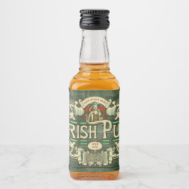 st patricks dayパーソナライズされたアイリッシュパブおもしろい リキュールボトルラベル