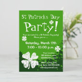 St patricks dayパーティの招待状 |カスタマイズ可能 招待状 (スタンド正面)