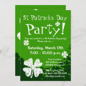 St patricks dayパーティの招待状 |カスタマイズ可能 招待状 (正面/裏面)