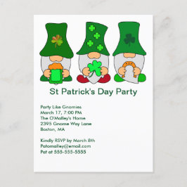 St patricks dayパーティーグノミー招待状 ポストカード