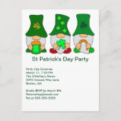 St patricks dayパーティーグノミー招待状 ポストカード (正面)