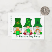 St patricks dayパーティーグノーミー招待状ノートカード ノートカード (正面/裏面インサイチュ)