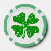 St patricks dayパーティートランプのポーカーチップ |グリーンシャムロック ポーカーチップ (裏面)