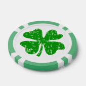 St patricks dayパーティートランプのポーカーチップ |グリーンシャムロック ポーカーチップ (シングル)