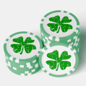St patricks dayパーティートランプのポーカーチップ |グリーンシャムロック ポーカーチップ (積み重ね)