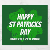 St Patricks Dayパーティービアボトルラベル ビールラベル (シングルラベル)