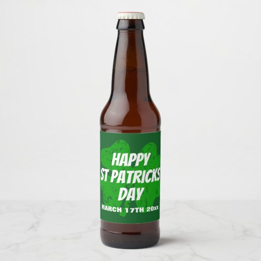 St Patricks Dayパーティービアボトルラベル ビールラベル (正面)