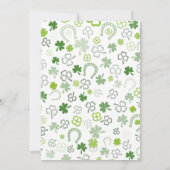 St patricks dayパーティー食べドリンクアイリッシュレプレシャン 招待状 (裏面)