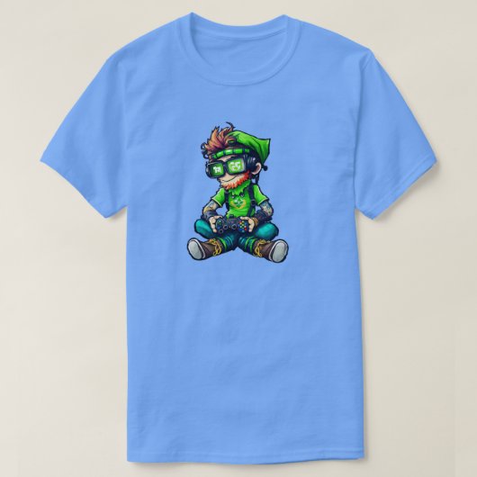 St patricks dayビデオゲームシャツゲーマー・レプラシャン tシャツ (デザイン正面)