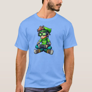 St patricks dayビデオゲームシャツゲーマー・レプラシャン tシャツ