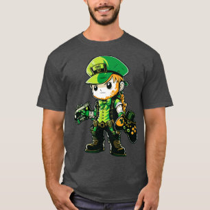 St patricks dayビデオゲームシャツゲーマーLeprechun6 Tシャツ