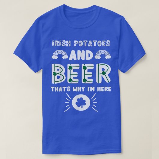 St patricks dayビールアイリッシュポテトキャンディ tシャツ (デザイン正面)