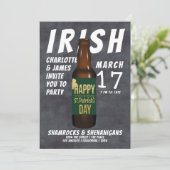 St patricks dayビールパーティーアイリッシュシェナニガン 招待状 (スタンド正面)