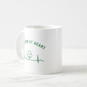 St patricks dayビールマグ |シャムロック&カスタム文字 コーヒーマグカップ (正面左)