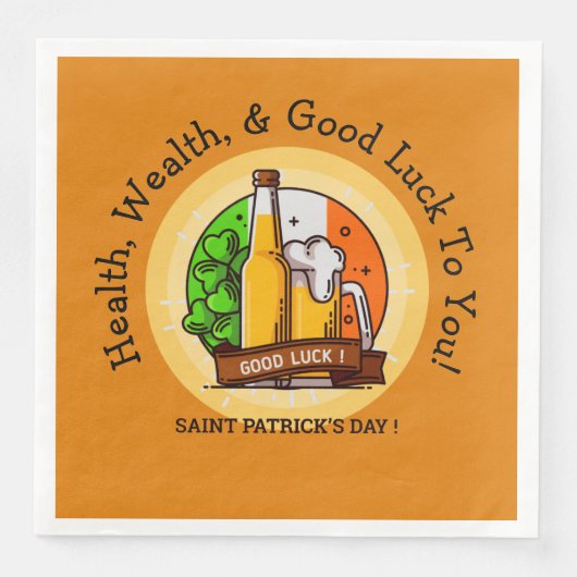 St patricks dayビール&フラグ編集メッセージ (正面)