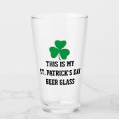 ST PATRICKS DAYピルスナーピントビールグラス タンブラーグラス (正面)