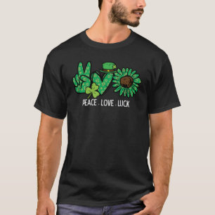 St patricks dayピースラブラックサンパティスウィメンズ tシャツ