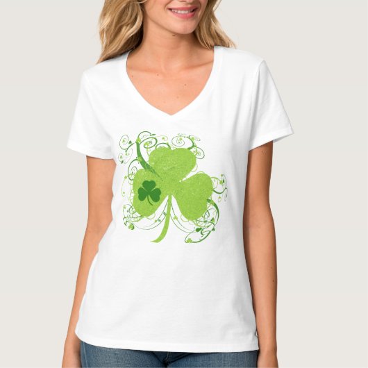 st patricks dayファンシーシャムロック tシャツ (正面)