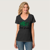 St patricks dayファーストグレードの先生プレイドシャム tシャツ (正面フル)