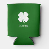St patricks dayフォーリーフクローバーグリーンアイリッシュビール 缶クーラー (正面)