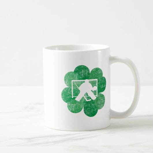 St patricks dayフォーリーフクローバー – ラッキーホッケーゴー コーヒーマグカップ (右)