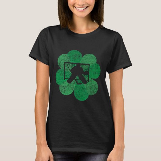 St patricks dayフォーリーフクローバー – ラッキーホッケーゴー tシャツ (正面)