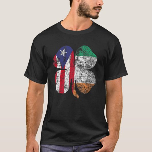 st patricks dayプエルトリカンアイルランド国旗アイルランドSh Tシャツ (正面)