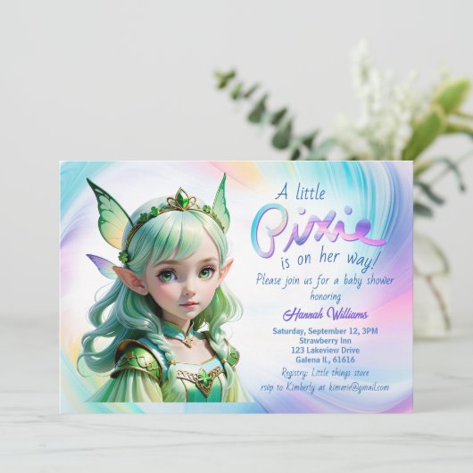 St patricks dayベビーシャワーレプレシャンガールセルティック 招待状 (スタンド正面)