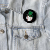 St patricks dayベースボールシャムロック 缶バッジ (インサイチュ)
