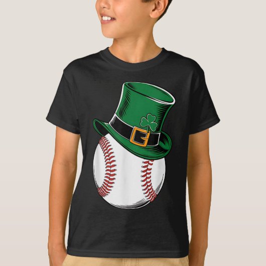 St patricks dayベースボールシャムロック tシャツ (正面)