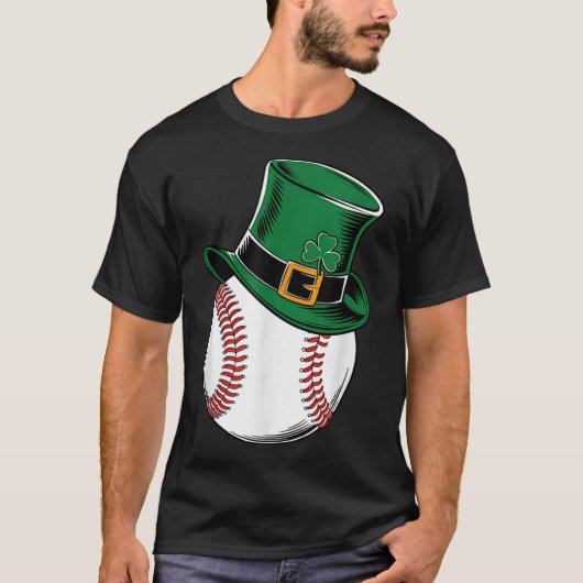 St patricks dayベースボールシャムロック tシャツ (正面)