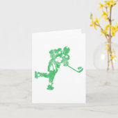 St patricks dayホッケーアイリッシュボーイズ・サンパディ#39;s カード (黄色い花)