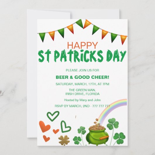 st patricks dayホリパーソナライズされたデーカード シーズンカード (正面)