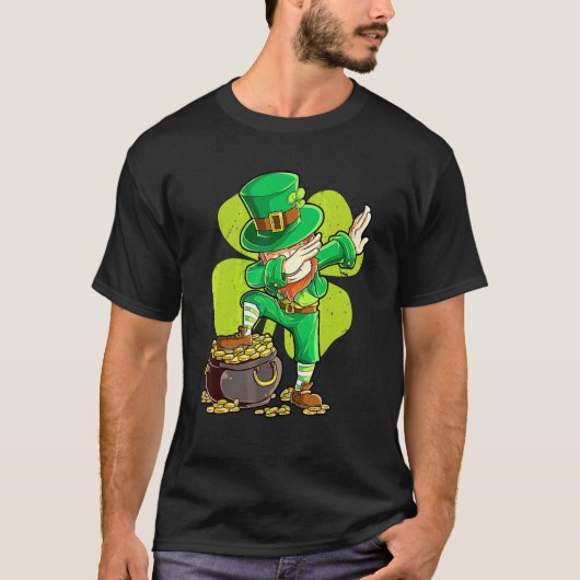 St patricks dayボーイズ・キッズメンズDabbing Leprechaun Tシャツ (正面)