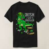 St patricks dayボーイズKids Men Irish私はDinosaだった Tシャツ (デザイン正面)