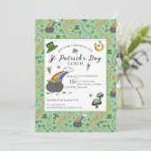 St patricks dayポットの金ゴールドランチ 招待状 (スタンド正面)