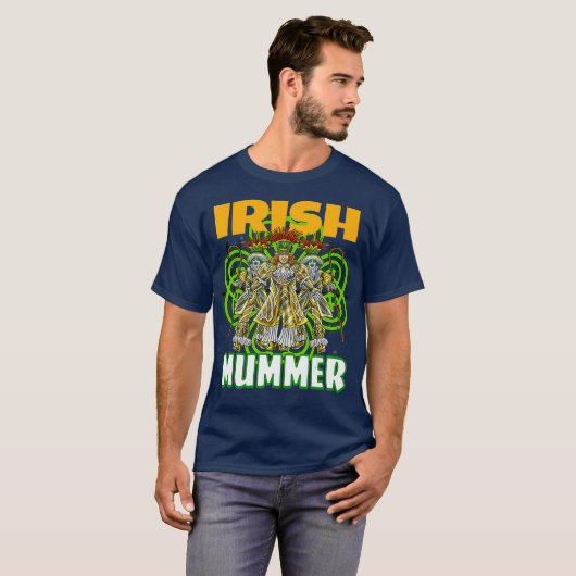 St patricks dayミイラの日アイリッシュミイラおもしろいマー tシャツ (正面フル)