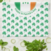 St patricks dayモノグラム名シャムロック キッチンタオル (折り畳み)